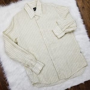 BOSS by Hugo Boss 100% Linen Dress Shirt Sz Large